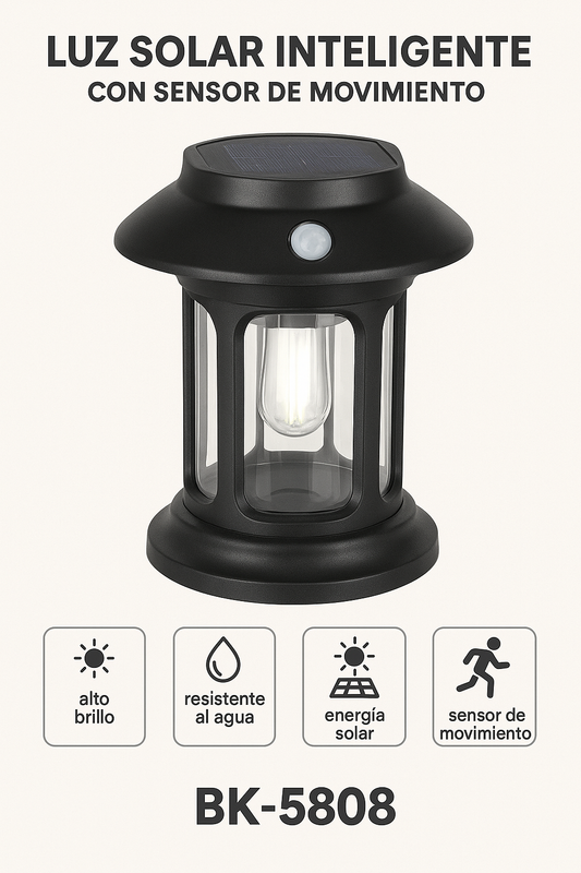 Lámpara Solar LED Colgante con Sensor